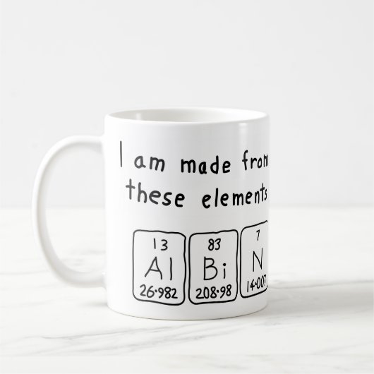 Albin Periodenname Tasse (Links)