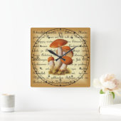 Albin Schmalfuß ~ Espenrotkappe1~ Pilze Quadratische Wanduhr (Zuhause)