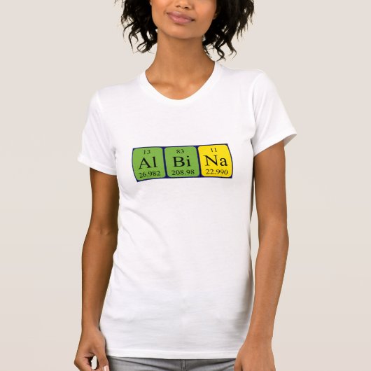 Albina Periodic Table name Shirt (Vorderseite)