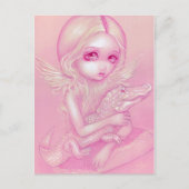 "Albino Alligator Angel" Postkarte (Vorderseite)