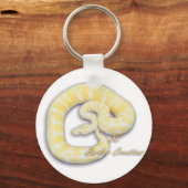 Albino Ball Python Schlüsselanhänger (Vorderseite)