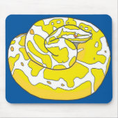 Albino-Ball-Pythonschlange Mousepad 2 (Blau) (Vorne)