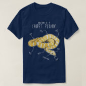 Albino Darwin Begleiter Python Schlange Anatomie T-Shirt (Design vorne)