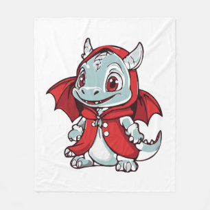 Albino-Drache in Rot Fleecedecke