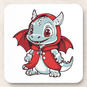 Albino-Drache in Rot Getränkeuntersetzer