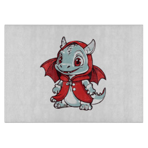 Albino-Drache in Rot Schneidebrett