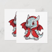 Albino Dragon in Rot (Vorne/Hinten)