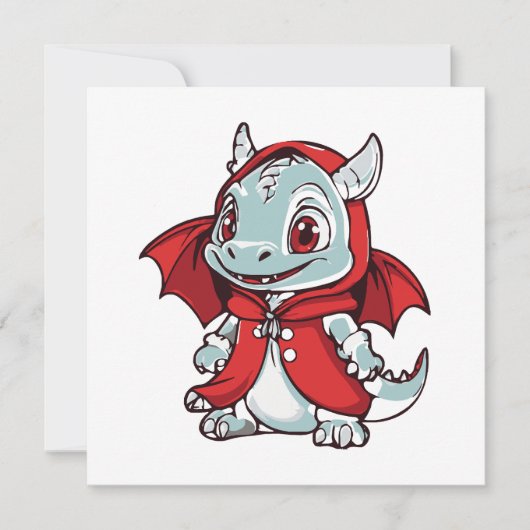 Albino Dragon in Rot (Vorderseite)