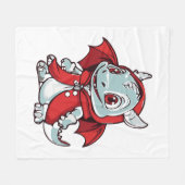 Albino Dragon in Rot Fleecedecke (Vorderseite (Horizontal))