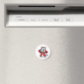 Albino Dragon in Rot Magnet (In Situ (Geschirrspüler))