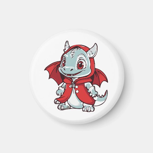 Albino Dragon in Rot Magnet (Vorne)