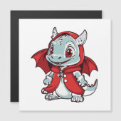 Albino Dragon in Rot Magnetkarte (Vorne/Hinten)