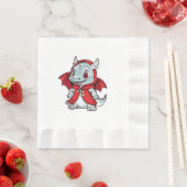 Albino Dragon in Rot Serviette (Beispiel)