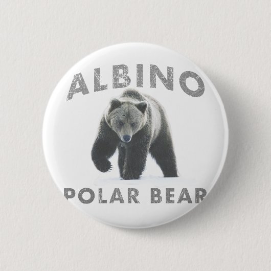Albino-Eisbär Button (Vorderseite)