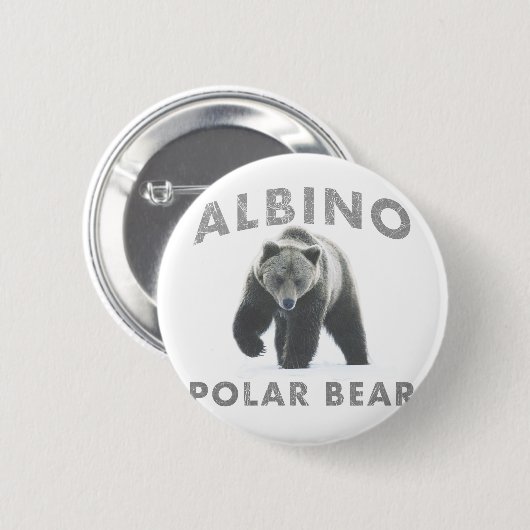 Albino-Eisbär Button (Vorne & Hinten)
