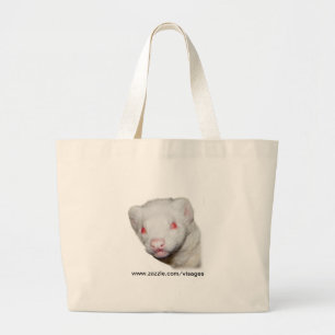 Albino Ferret Picture Jumbo Stoffbeutel