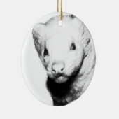 Albino Ferret Picture Keramikornament (Rechts)