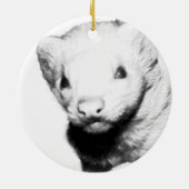 Albino Ferret Picture Keramikornament (Hinten)