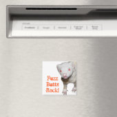 Albino Ferret Picture Magnet (In Situ (Geschirrspüler))