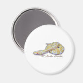 Albino Hatchling Ball Python Magnet (Vorderseite/Rückseite)