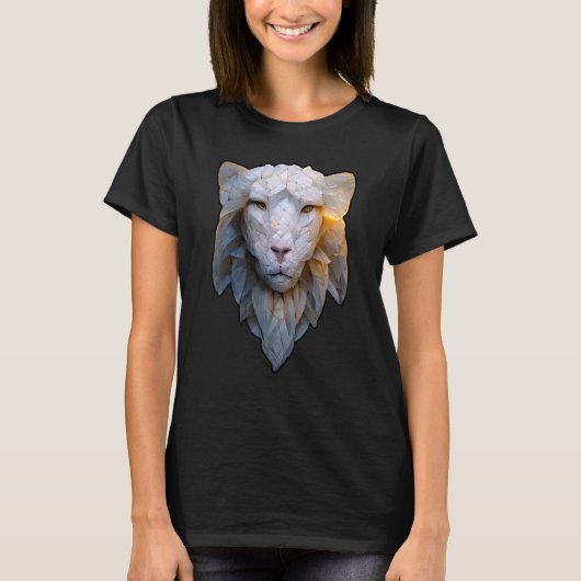 Albino Lion Vector of Stoic Ethereal Leo with Feat T-Shirt (Vorderseite)