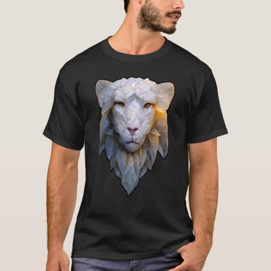 Albino Lion Vector of Stoic Ethereal Leo with Feat T-Shirt (Vorderseite)