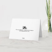 Albino Peacock Karte (Rückseite)