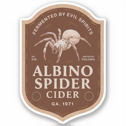 Albino Spider Cider Label (Vorderseite)