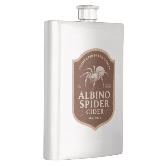 Albino Spider Halloween-Party Vintag Flachmann (Rechts)