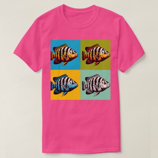 Albino Tiger Barb Cooler tropischer Fisch 1 T-Shirt (Design vorne)