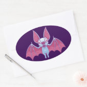 Albino Vampire Bat Ovaler Aufkleber (Umschlag)