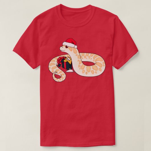 Albino Western Hognose Snake Weihnachtsausgabe T-Shirt (Design vorne)