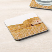 Albino-Westerndiamantmarkierungsklapperschlange Untersetzer (Linke Seite)