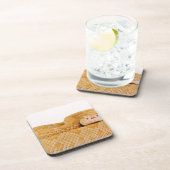 Albino-Westerndiamantmarkierungsklapperschlange Untersetzer (Rechte Seite)