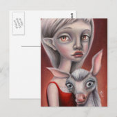 Albinos Postkarte (Vorne/Hinten)