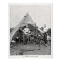 Albion-Druckpresse in Armeefotografie