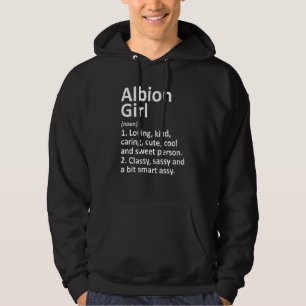 Albion Girl Mi Michigan Funny City Zuhause Roots Hoodie