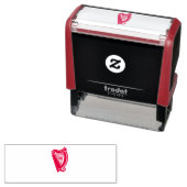 Albion Harp Red Rubber Stamper Permastempel (Beispiel)