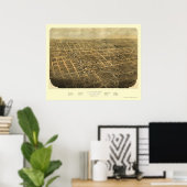 Albion, MI Panorama-Map - 1868 Poster (Heimbüro)