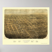 Albion, MI Panoramic Map - 1868 Poster (Vorne)
