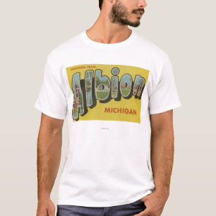 Albion, Michigan - große Buchstabe-Szenen T-Shirt