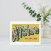 Albion, Michigan - Große Buchstabenszenen Postkarte (Stehend Vorderseite)