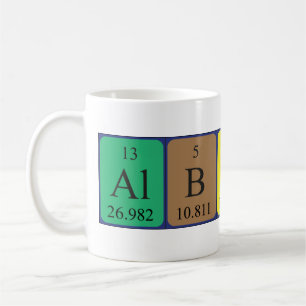 Albion Namen-Tasse periodischer Tabelle Kaffeetasse