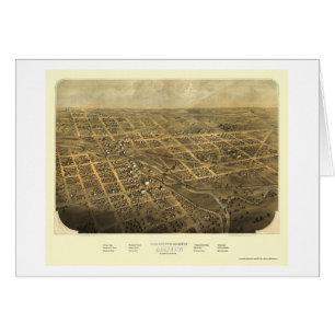 Albion, panoramische Karte MI - 1868