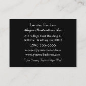 Alboneit Baroque 2.5 Elegant Beruflich Visitenkarte (Rückseite)