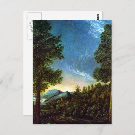Albrecht Altdorfer Donaulandschaft Regensburg Postkarte (Vorne/Hinten)