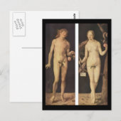 Albrecht Durer Adam und Eve Postkarte (Vorne/Hinten)