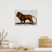 Albrecht Durer Color Engraving Lion Poster (Küche)
