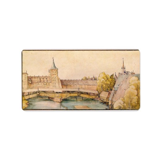 Albrecht Durer - Die trockene Bar in Nürnberg Adressaufkleber (Vorne)