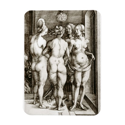 Albrecht Durer - Die vier Hexen Magnet (Vertikal)